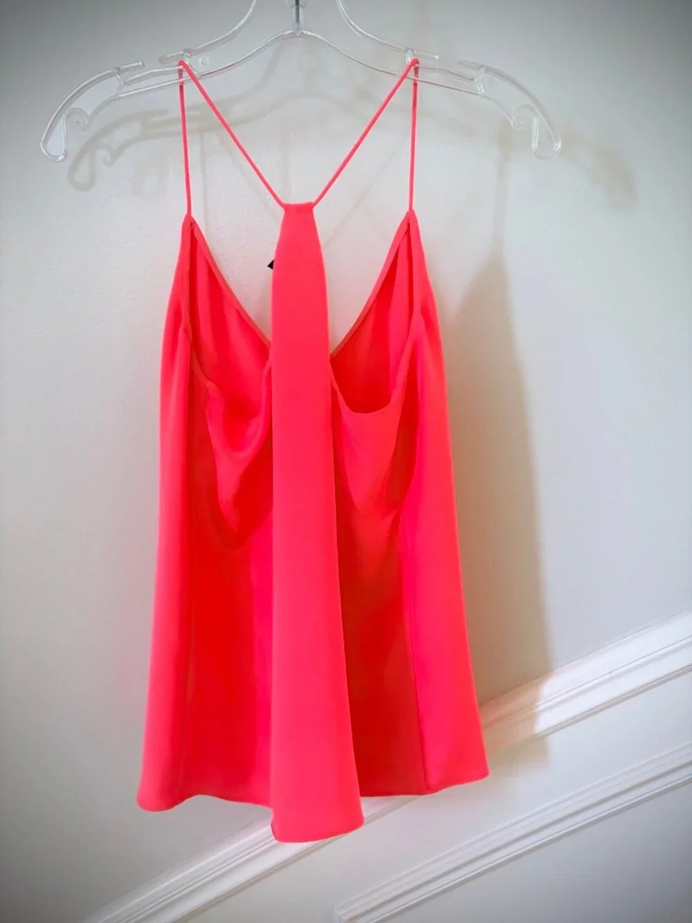 J. Crew Silk Carrie Cami in Bright Watermelon, Size 2